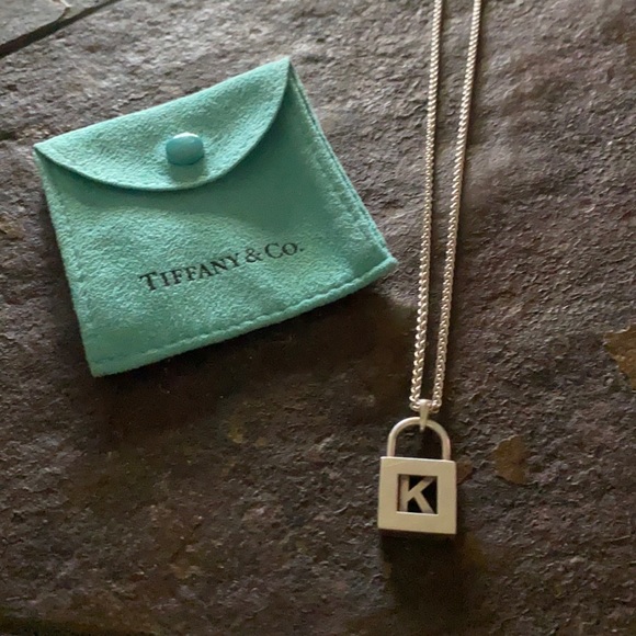 Tiffany & Co. Jewelry - Tiffany 925 block squared K initial pendant